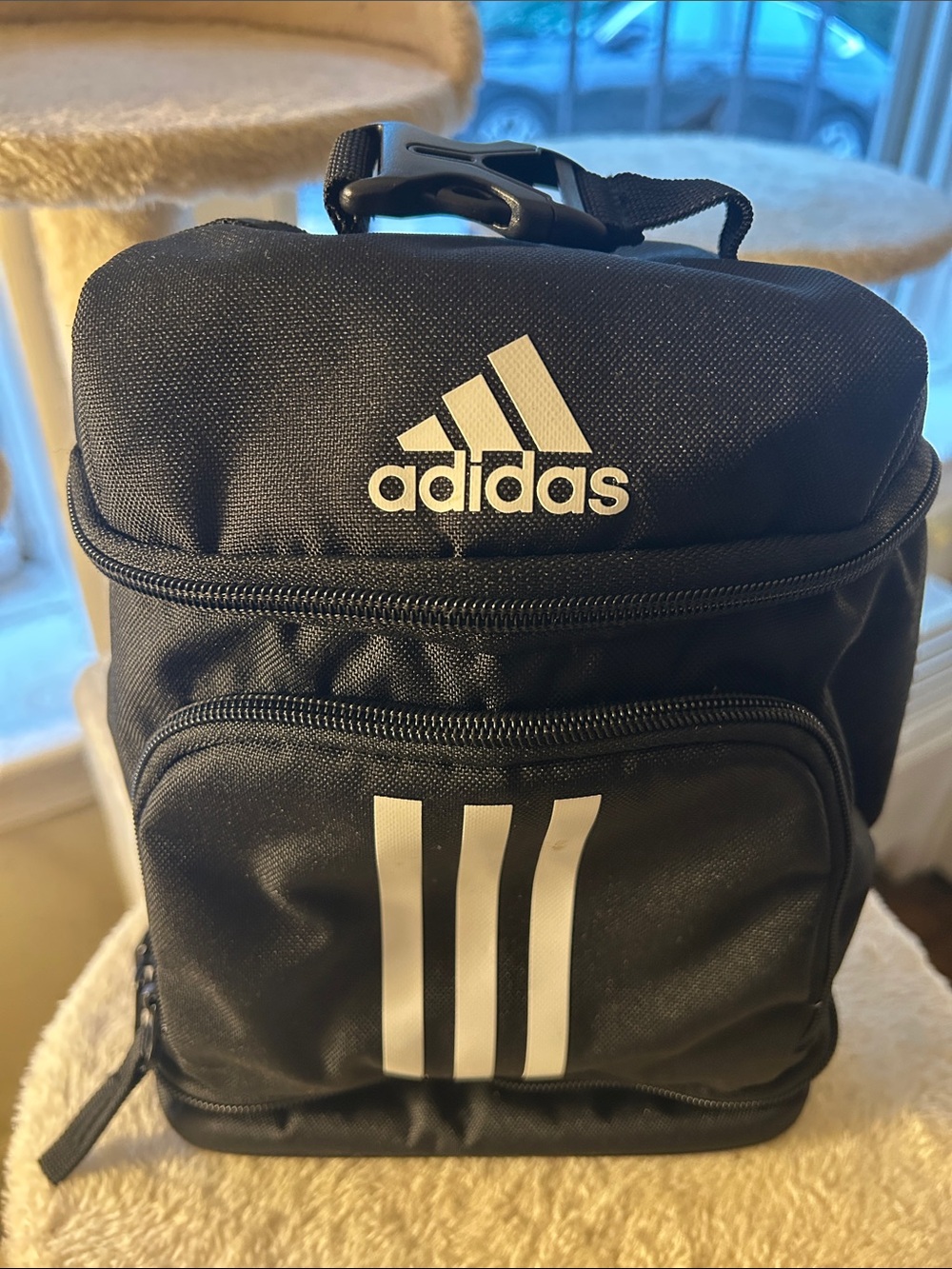 Adidas Black Insulated Buckle Strap Lunch Bag